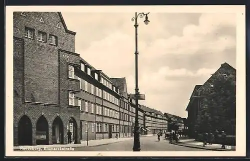 AK Rendsburg, Blick in die Bismarckstrasse