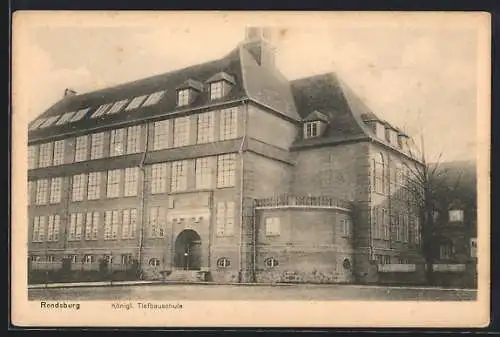 AK Rendsburg, Blick auf die Königl. Tiefbauschule