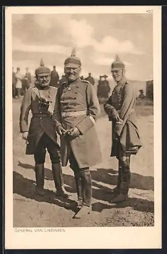 AK Galizien, Heerführer General von Linsingen in Uniform, Krieg 1914-15