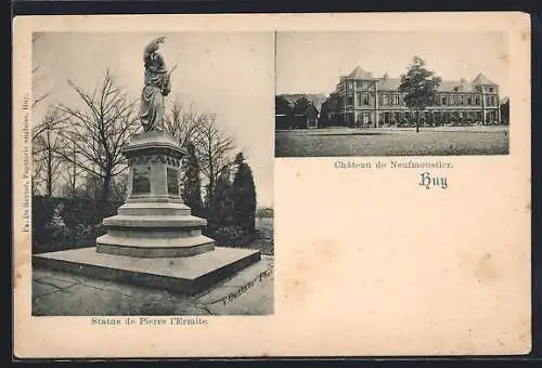 AK Huy, Statue de Pierre l`Ermite, Chateau de Neufmoustier