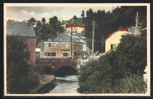 AK Houffalize, Pont sur l`Ourthe et route de Liège