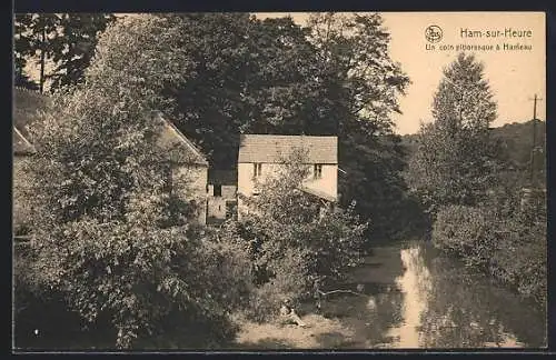 AK Ham-sur-Heure, Un coin pittoresque à Hameau