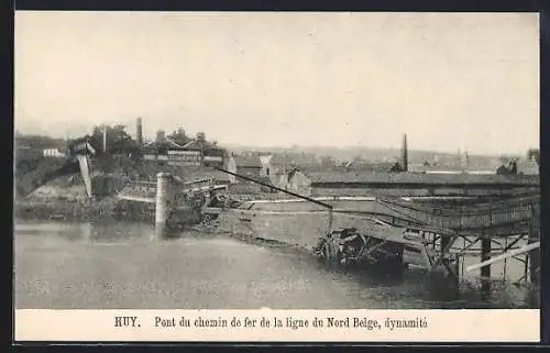 AK Huy, Pont du chemin de fer de la ligne du Nord Belge