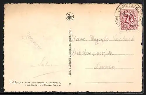 AK Duinbergen, Villas De Breenthof, Le Havre et Chaperon Rouge