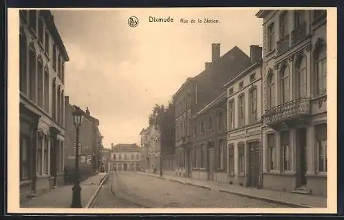 AK Dixmude, Rue de la Station - Strassenansicht