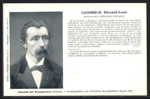 AK Etterbeek, Edouard-Louis Lacomblé, Bourgmestre d`Etterbeek