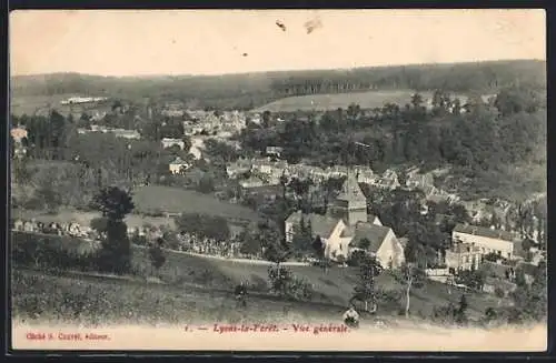 AK Lyons-la-Forêt, Vue générale