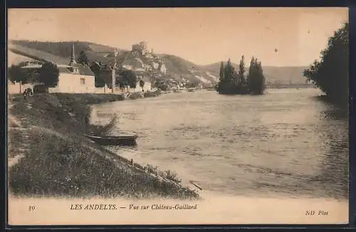 AK Les Andelys, Vue sur Château-Gaillard