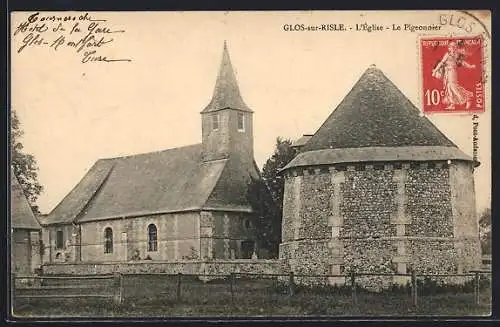 AK Glos-sur-Risle, L`église et le pigeonnier