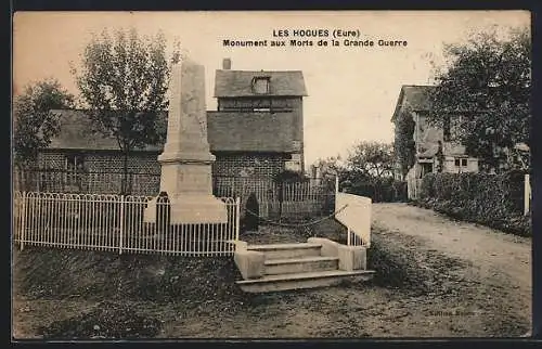 AK Les Hogues, Monument aux Morts de la Grande Guerre