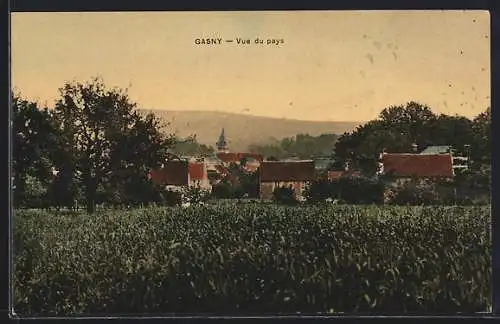 AK Gasny, Vue du pays