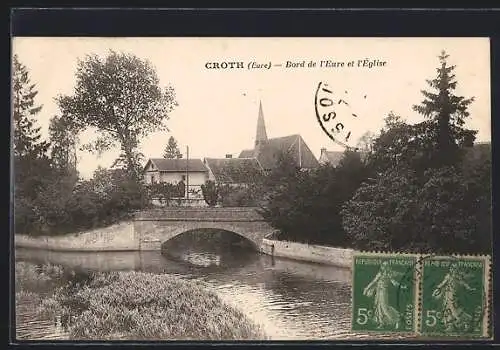 AK Croth, Bord de l`Eure et l`Église