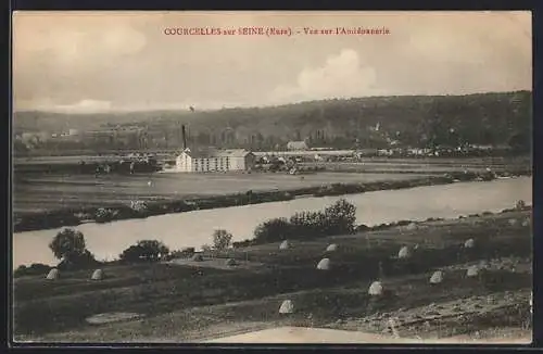 AK Courcelles-sur-Seine, Vue sur l`amidonnerie