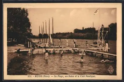 AK Muids, Sa Plage, ses Bains et le Club Nautique