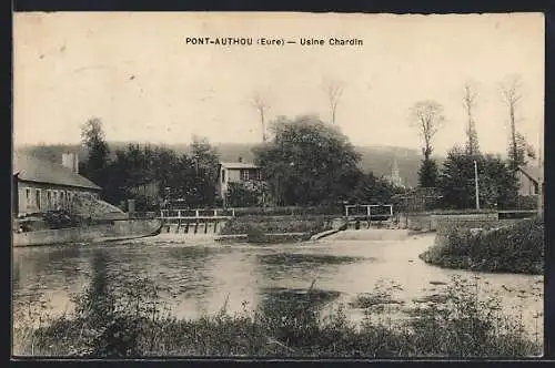 AK Pont-Authou, Usine Chardin et paysage fluvial