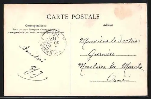 AK Verneuil, Tour de l`Église Saint-Jean vue des Promenades