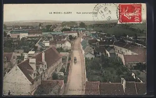 AK Le Mesnil-Aubry, Vue panoramique du village et de la campagne environnante