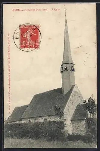 AK Letheil, L`Église près Chaise-Dieu (Eure)