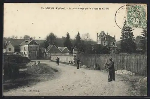 AK Mainneville, Entrée du pays par la Route de Gisors