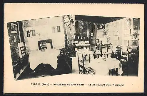 AK Évreux, Hostellerie du Grand-Cerf, Le Restaurant Style Normand