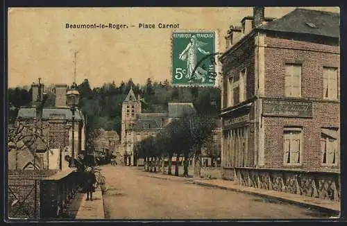 AK Beaumont-le-Roger, Place Carnot