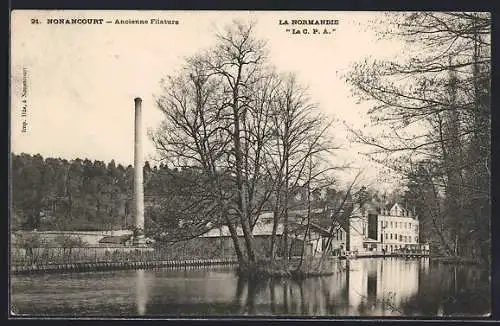 AK Nonancourt, Ancienne Filature et la rivière en arrière-plan