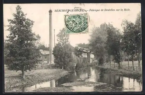 AK Beaumont-le-Roger, Fabrique de Dentelles sur la Risle