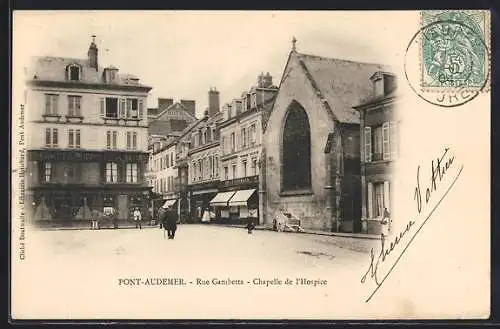 AK Pont-Audemer, Rue Gambetta, Chapelle de l`Hospice