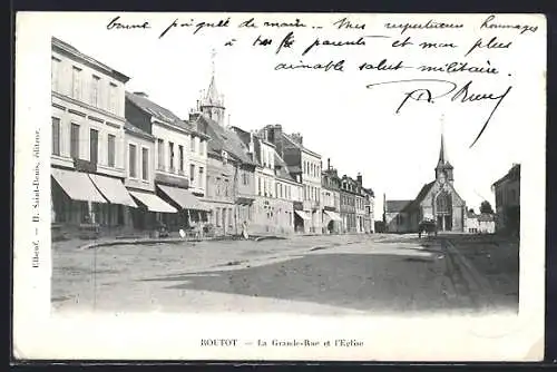 AK Routot, La Grande-Rue et l`Église