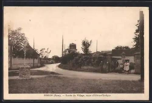 AK Pinson, Entrée du village, route d`Illiers-l`Évêque