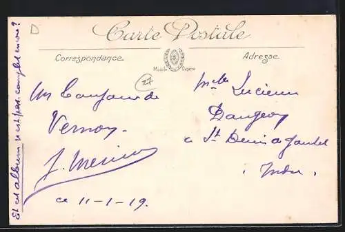 AK Vernon, Postes et Télégraphes