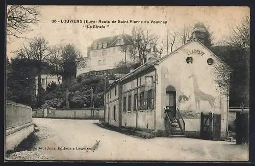 AK Louviers, Route de Saint-Pierre du Vouvray La Girafe