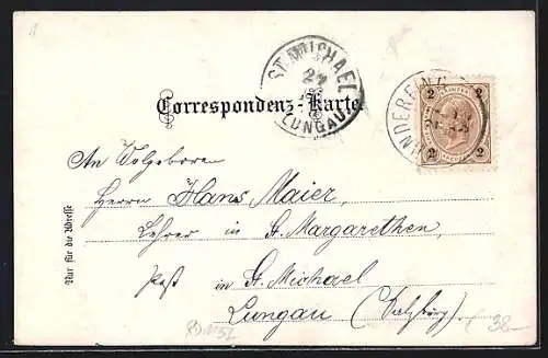 Lithographie Kirchberg bei Mattighofen, Siegertshaft, Gasthaus Sauldorf, Pfaffstätt