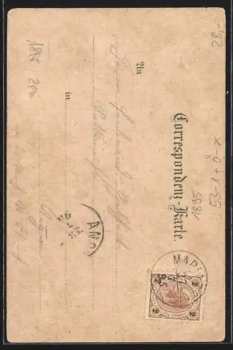 Vorläufer-Lithographie Mariazell, 1895, Blick auf die Wallfahrtskirche