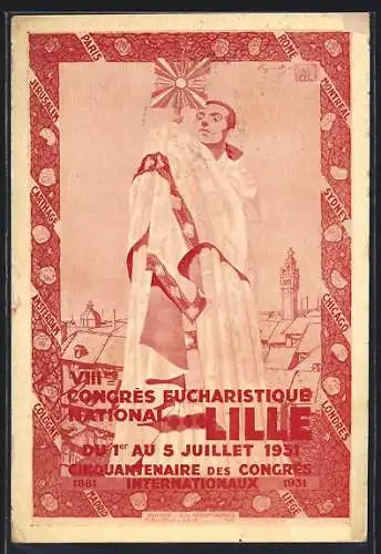 AK Lille, VIII. Congrès Eucharistique National 1931