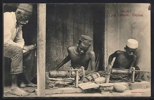 AK Ceylon, Gem Cutters, Sri-Lankische Handwerker