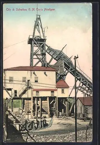 AK Johannesburg, City & Suburban Gold Mine Co. Headgear