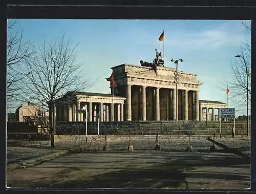 AK Berlin, Brandenburger Tor nach dem 13. August 1961