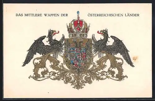 AK Rotes Kreuz Nr. 285, Das mittlere Wappen der Österreichischen Länder