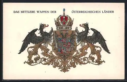 AK Rotes Kreuz Nr. 285, Das mittlere Wappen der Österreichischen Länder