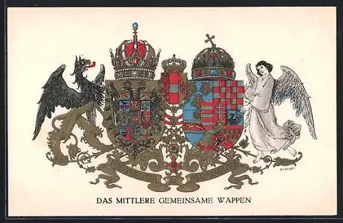 AK Rotes Kreuz Nr.288: Das mittlere gemeinsame Wappen