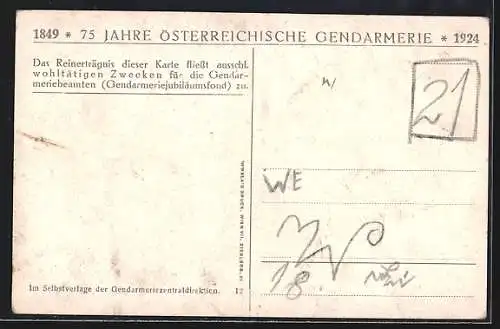 AK Polizei, K.K. Gendarmerie 1917, Stabsoffizier, Rittmeister und Bezirkswachtmeister