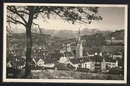 AK Feldkirch, Teilansicht mit Kirche