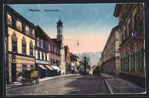 AK Murnau / Staffelsee, Blick in die Hauptstrasse