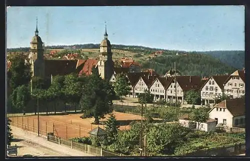 AK Freudenstadt, Tennisplatz am unteren Marktplatz