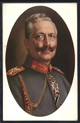 AK Kaiser Wilhelm II. im Porträt, nach einem Gemälde von Grabendorff