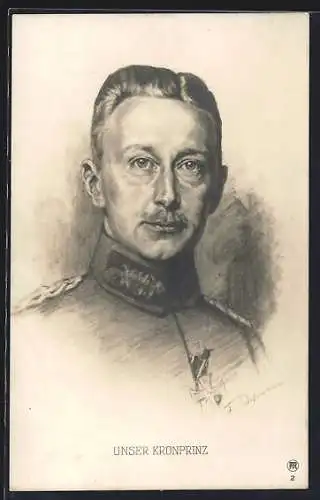 AK Unser Kronprinz Wilhelm, Portrait