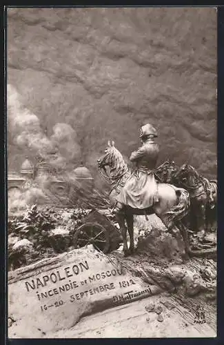Künstler-AK Domenico Mastroianni: Napoleon incendie de Moscou, 16-20 Septembre 1812
