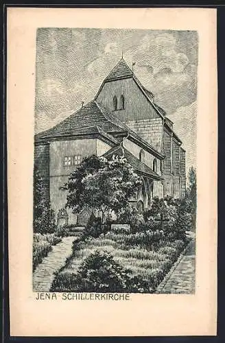 Künstler-AK Jena, Schillerkirche