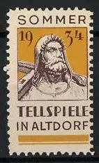 Reklamemarke Altdorf, Tellspiele Sommer 1934, Wilhelm Tell